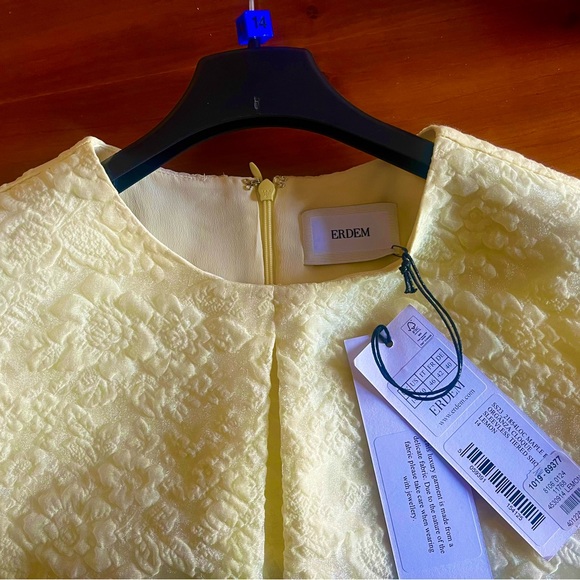 Brand new ERDEM Sunny Yellow Formal Dress, knee length - Picture 3 of 6